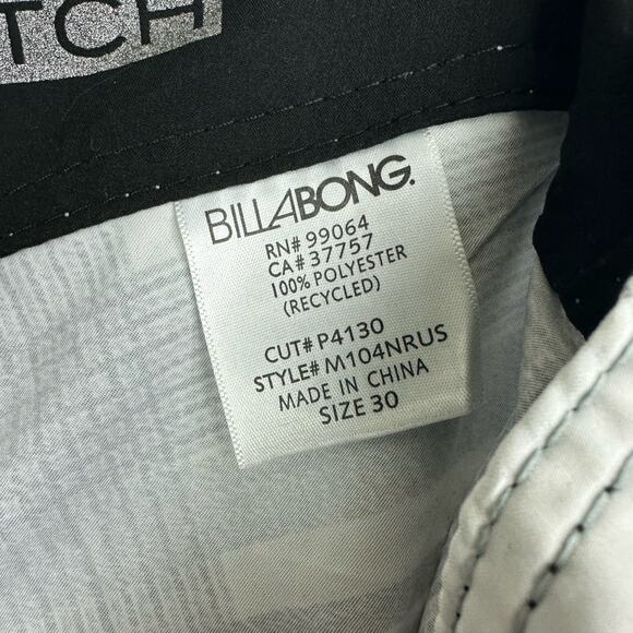 Billabong Men’s 30 Platinum X R U Serious Board Shorts Plaid Stretch - Picture 4 of 11